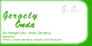 gergely onda business card